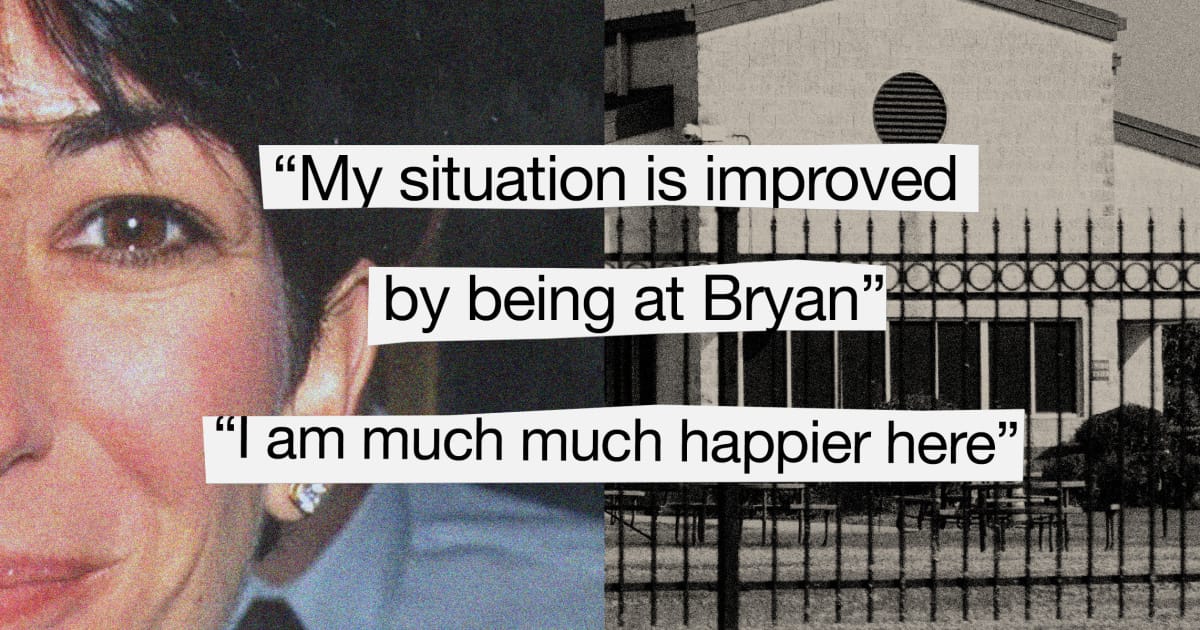 Ghislaine Maxwell Says She Feels Safer and Happier in Texas Minimum‑Security Prison, Emails Reveal